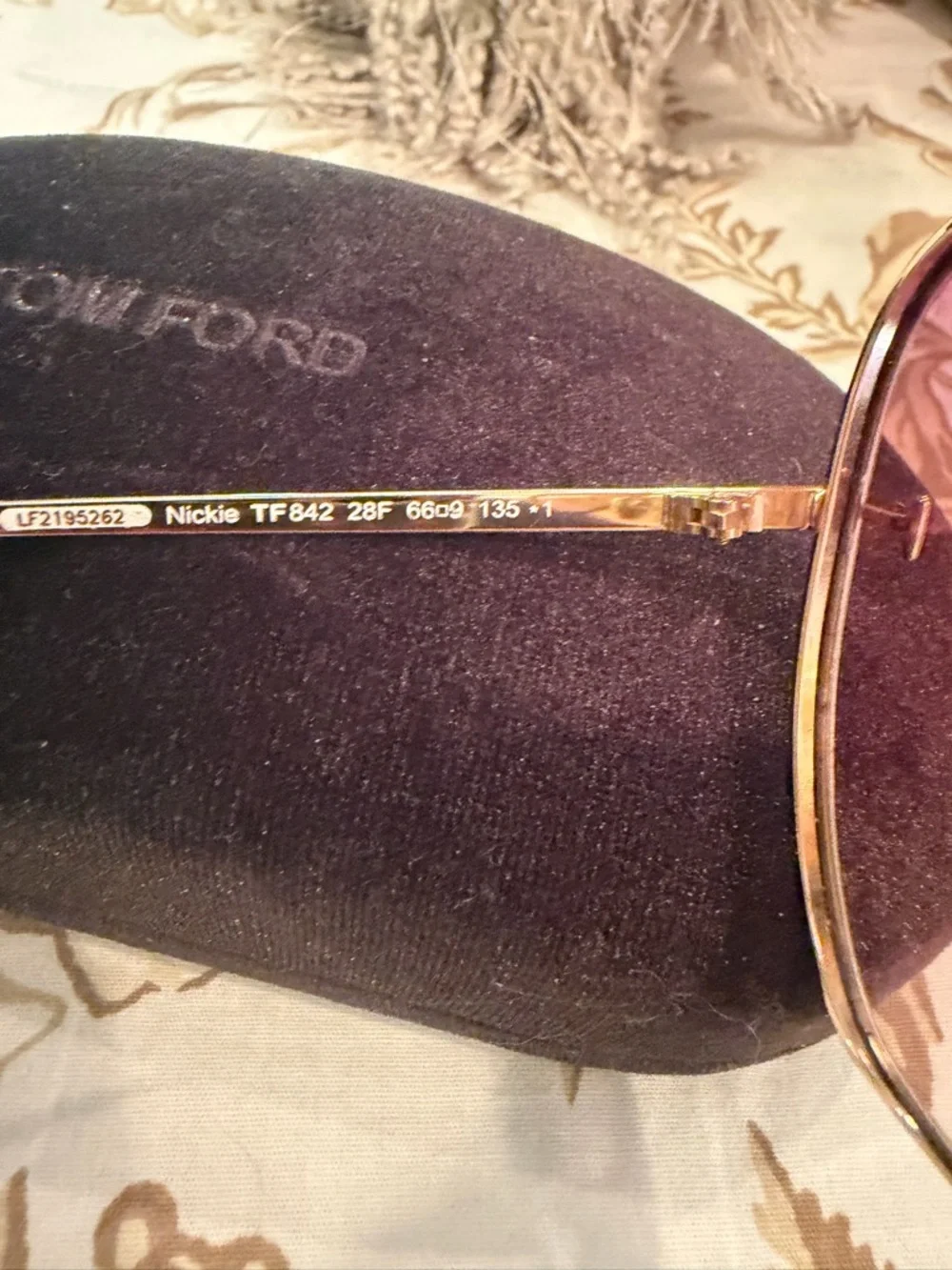 Tom Ford Women's Butterfly Sunglasses - Gold Frame with Brown Gradient Lenses